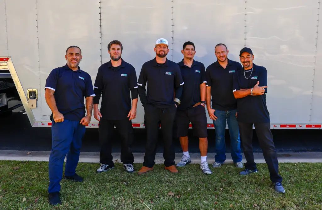 First Class Relocation moving crew working a residential move in Dallas Fort Worth